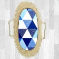 azure triangles prześcieradło do gondoli kosza mojżesza.jpg