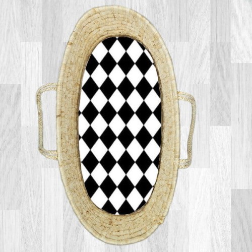 chessboard prześcieradło do gondoli kosza mojżesza.jpg