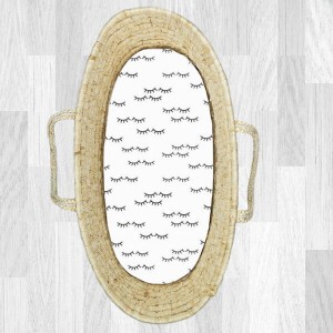 Eyelashes - Prześcieradło bawełniane do gondoli / kosza Mojżesza