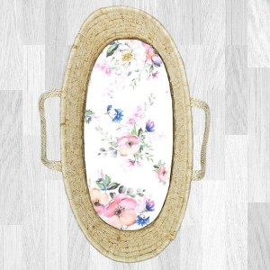 Flowers - Prześcieradło bawełniane do gondoli / kosza Mojżesza