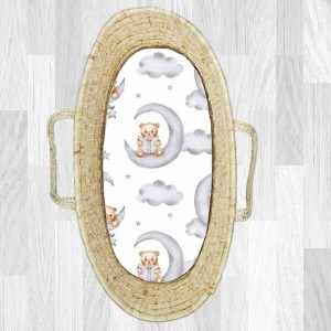 Teddy - Prześcieradło bawełniane do gondoli / kosza Mojżesza