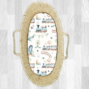 Trains - Prześcieradło bawełniane do gondoli / kosza Mojżesza