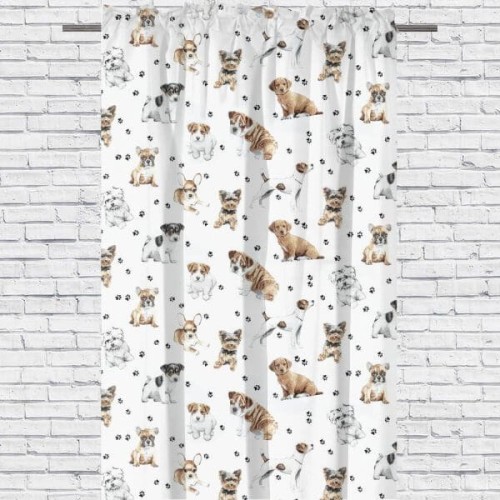 dogs zasłona dekoracyjna bawelniana poscielnawymiar.jpg