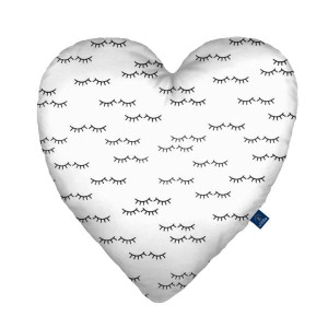Eyelashes - Poduszka dekoracyjna serce 48x48 cm