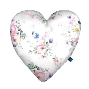 Flowers - Poduszka dekoracyjna serce 48x48 cm