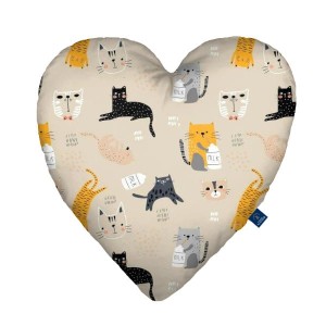 Kitties - Poduszka dekoracyjna serce 48x48 cm