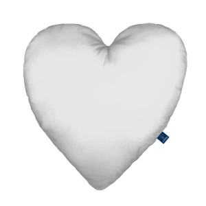 Light gray - Poduszka dekoracyjna serce 48x48 cm