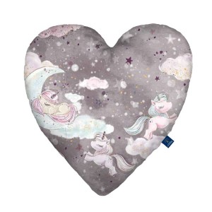 Unicorns - Poduszka dekoracyjna serce 48x48 cm