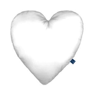 White - Poduszka dekoracyjna serce 48x48 cm