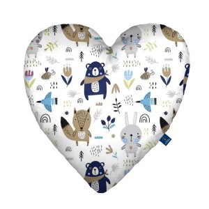 Wild animals - Poduszka dekoracyjna serce 48x48 cm