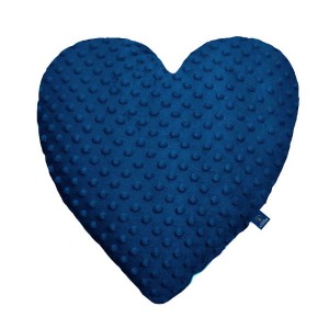 Minky Granatowy - Poduszka dekoracyjna serce 48x48 cm