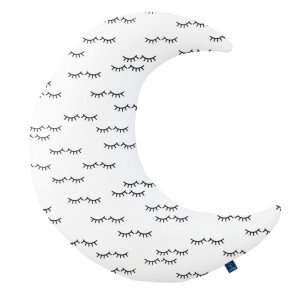 Eyelashes - Poduszka dekoracyjna księżyc 45x45 cm