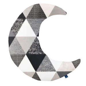 Gray triangles - Poduszka dekoracyjna księżyc 45x45 cm