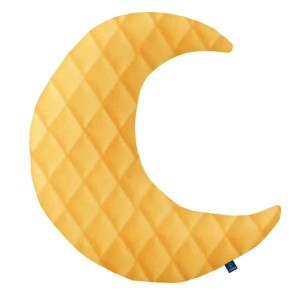 Velvet Mustard - Poduszka dekoracyjna księżyc 45x45 cm