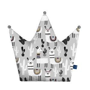 Alpaca - Poduszka dekoracyjna korona 48x42 cm