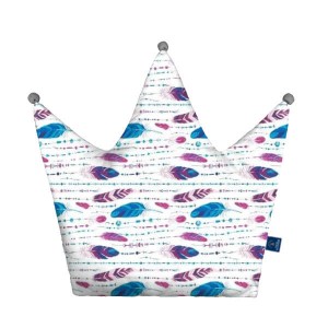 Feathers - Poduszka dekoracyjna korona 48x42 cm