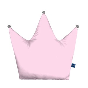 Powder pink - Poduszka dekoracyjna korona 48x42 cm