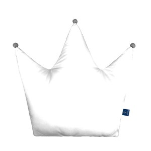 White - Poduszka dekoracyjna korona 48x42 cm