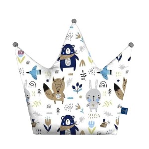 Wild animals - Poduszka dekoracyjna korona 48x42 cm