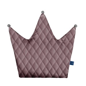 Velvet Cappucino - Poduszka dekoracyjna korona 48x42 cm