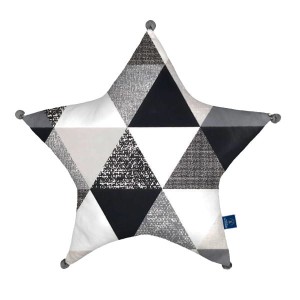 Gray triangles - Poduszka dekoracyjna gwiazda 45x45 cm
