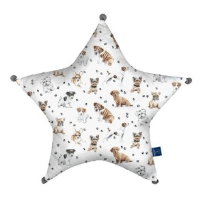 Puppies - Poduszka dekoracyjna gwiazda 45x45 cm