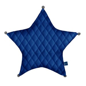 Velvet Navy - Poduszka dekoracyjna gwiazda 45x45 cm