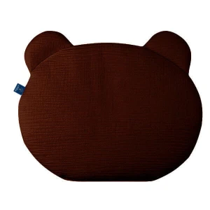 Muślin Cocoa brown - poduszka MIŚ z muślinu