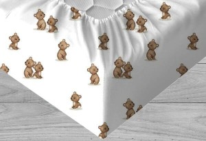 Bears - Prześcieradło bawełniane z gumką