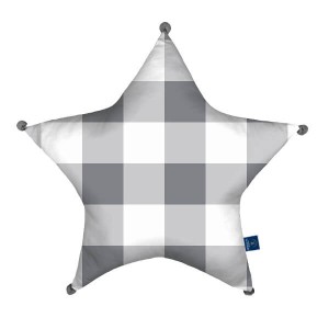 Grid gray - Poduszka dekoracyjna gwiazda 45x45 cm