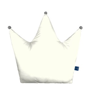 Ecru - Poduszka dekoracyjna korona 48x42 cm