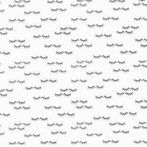 Eyelashes - Prześcieradło bez gumki - dowolny rozmiar