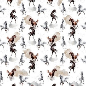 Horses - Prześcieradło bez gumki - dowolny rozmiar