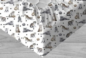 Cats - Prześcieradło bawełniane z gumką