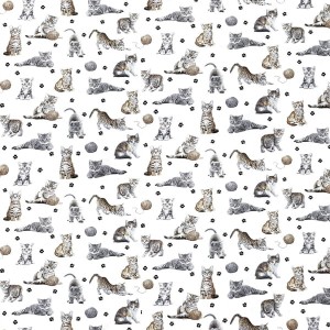 Cats - Prześcieradło bez gumki - dowolny rozmiar