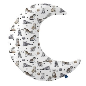 Cats - Poduszka dekoracyjna księżyc 45x45 cm