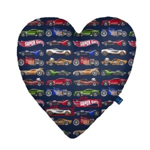 Super cars - Poduszka dekoracyjna serce 48x48 cm