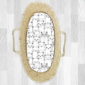 Kitten - Prześcieradło bawełniane do gondoli / kosza Mojżesza