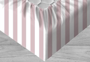 Belts pink - Prześcieradło bawełniane z gumką