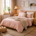 muslin double gauze sephia rose gold dots POSCIEL.jpg