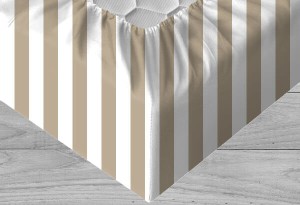 Belts beige - Prześcieradło bawełniane z gumką