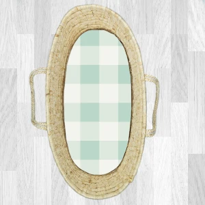Grid mint - Prześcieradło bawełniane do gondoli / kosza Mojżesza