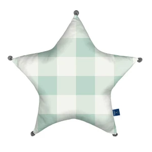 Grid mint - Poduszka dekoracyjna gwiazda 45x45 cm