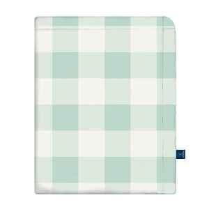 Grid mint - Narzuta bawełniana na łóżko