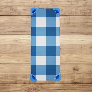 Grid blue - Prześcieradło na leżak do przedszkola