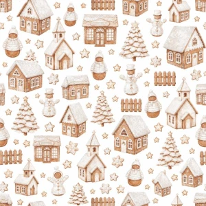 Gingerbread - Prześcieradło bez gumki - dowolny rozmiar