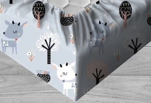 Deer - Prześcieradło bawełniane z gumką