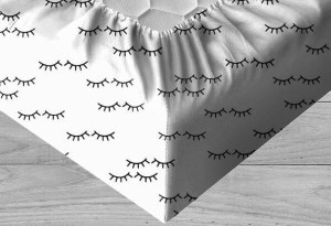 Eyelashes - Prześcieradło bawełniane z gumką
