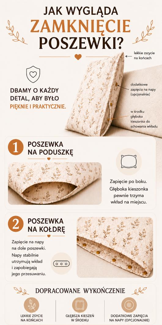 zapięcie poszewek na wymiar